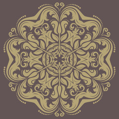 Orient vector ornamental round lace