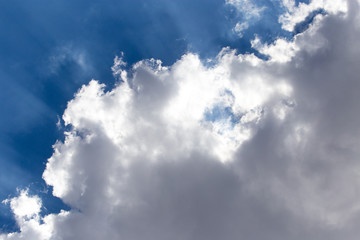 beautiful clouds in the blue sky