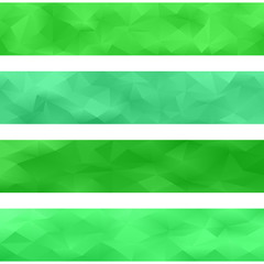 Fototapeta premium Green banner set