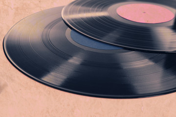 Old vinyl records