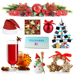 Christmas and New Year decoration collection