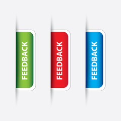 Illustrations of feedback buttons for web design