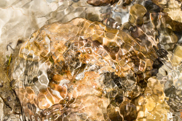 Background of water and stone