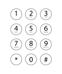Illustration of a phone keypad for a touchscreen device - 70047192