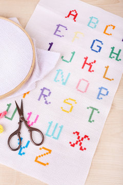 Handmade embroidered letters