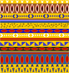 Colorful Aztec tribal pattern vector