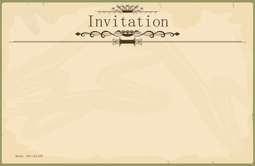 Vintage blank invitation