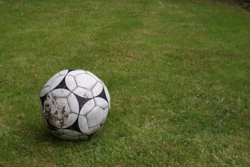 Fototapeta na wymiar Football on Grass