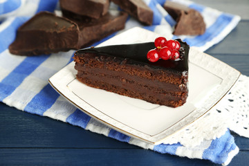 Chocolate cake with fresh berries