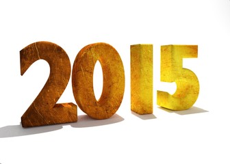 nuovo anno 2015 3d oro