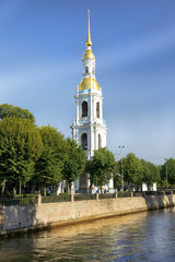 bell tower of Nikolsky Cathedral, St. Petersburg, Russia