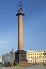Fototapeta premium Alexander Column in the Palace Square in St. Petersburg, Russia