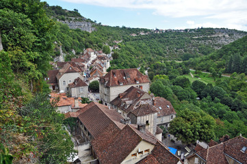 Fototapeta na wymiar il villaggio di Rocamadour - panorama