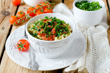 Pasta with tomato sauce