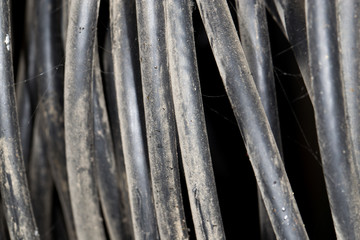 old wire as a backdrop. close-up