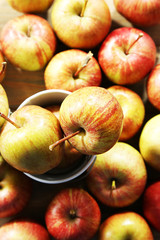 Juicy apples, close-up