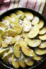 Homemade apple pie, close-up