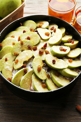 Homemade apple pie, close-up