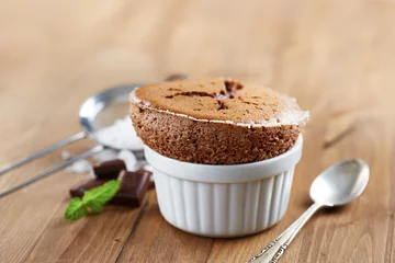 Möbelaufkleber Delicious individual chocolate souffle © raimunda-losantos