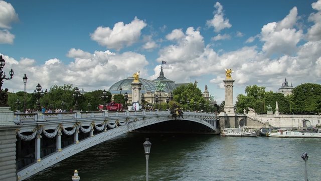 Grand Palais, Paris, seine ,timelapse
