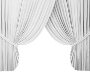 white stage curtain, background