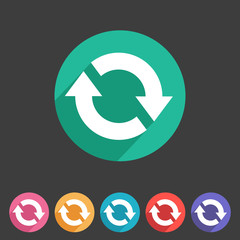 Refresh reload flat icon badge