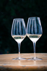 glasses with wine