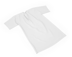 blank white t-shirt isolated on white background