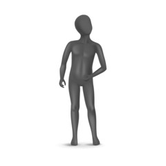 Vector Child Mannequin Isolated on White
