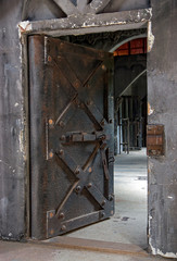 open door of the historic jail