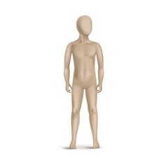 Vector Child Mannequin Isolated on White