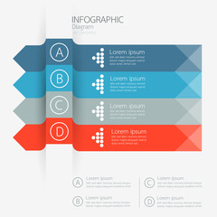 Modern business diagram Infographics. Vector illustration.
