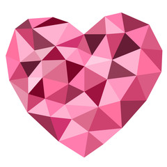Naklejka na ściany i meble Beautiful pink edge heart shape,on white background vector illus