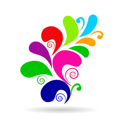 Obraz premium Vector floral design colorful element