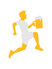 Rennen Laufen Bier Krug