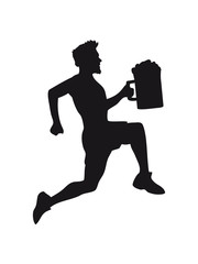 Rennen Laufen Bier Krug