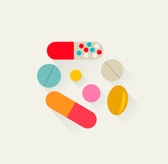 Pills icon, vector illustration