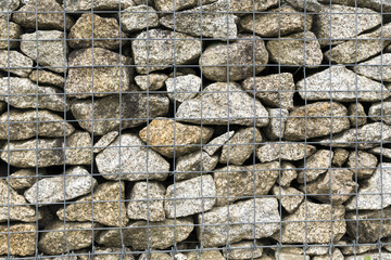 Steel mesh of gabion wall