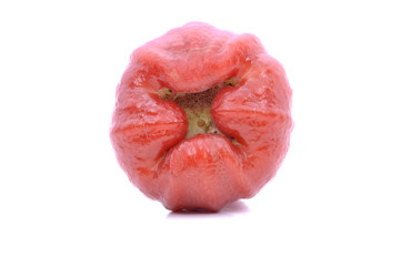 Rose Apples Over White Background