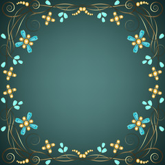 Obraz premium jewelry pattern border