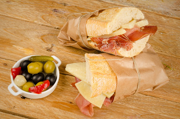 Ham and cheese  sub