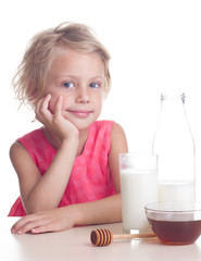 Child with milk & honey