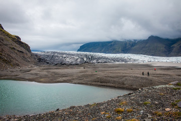 Fototapeta na wymiar Paysage Glacier lac en Islande islandais