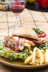 hamburger beef bacon
