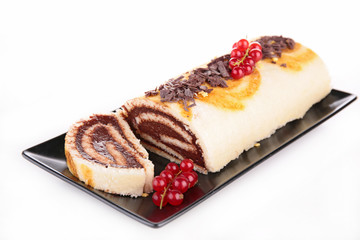 chocolate log cake