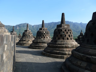 Borobudur in Java in Indonesia