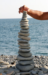 Balance in the tower of the sea stones