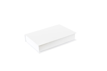 close up of a white box template on white background