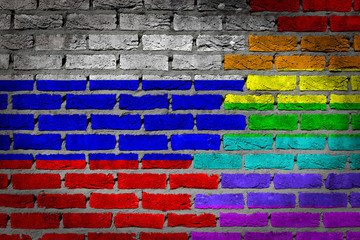 Dark brick wall - LGBT rights -