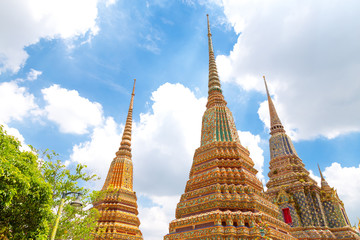 Fototapeta premium the top of buddism temple in thailand